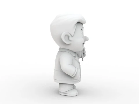 Cartoon Dentist 3D Printable 3D print model 3D Print Model