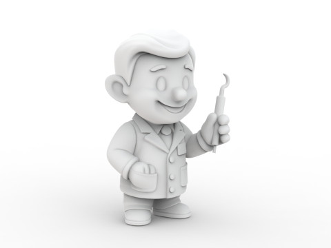 Cartoon Dentist 3D Printable 3D print model Modello di stampa 3D
