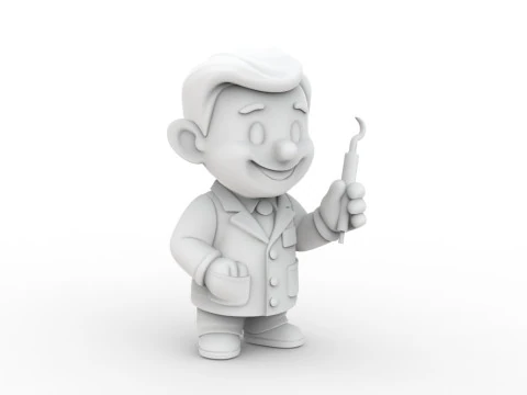 Cartoon Dentist 3D Printable 3D print model 3D Print Model
