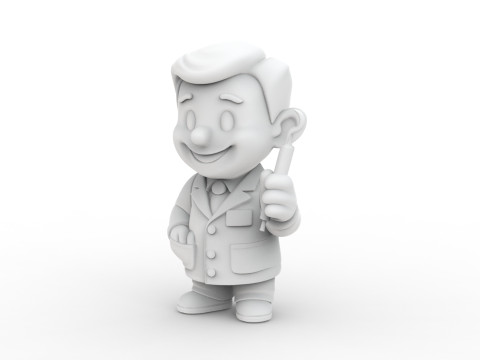 Cartoon Dentist 3D Printable 3D print model Modello di stampa 3D