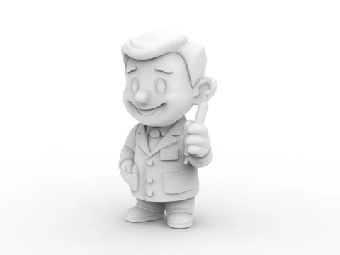 Cartoon Dentist 3D Printable 3D print model 3D Print Model