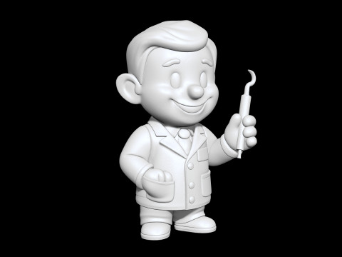 Cartoon Dentist 3D Printable 3D print model Modello di stampa 3D