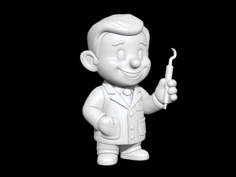 Cartoon Dentist 3D Printable 3D print model 3D Print Model