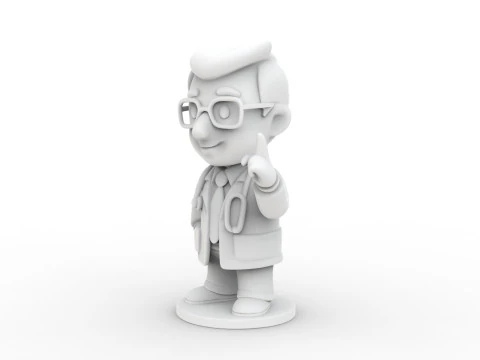 Cartoon Doctor 3D Printable 3D print model 3D Print Model