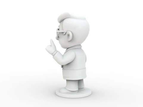 Cartoon Doctor 3D Printable 3D print model 3D Print Model