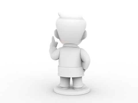 Cartoon Doctor 3D Printable 3D print model 3D Print Model