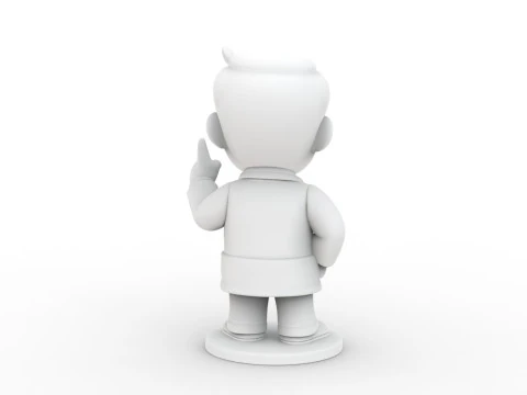 Cartoon Doctor 3D Printable 3D print model 3D Print Model