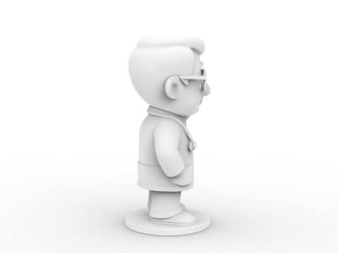 Cartoon Doctor 3D Printable 3D print model 3D Print Model