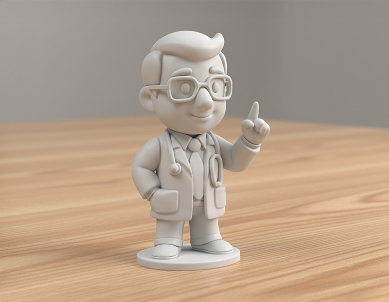 Cartoon Doctor 3D Printable 3D print model 3D Print Model .c4d .max .obj .3ds .fbx .stl .blend 