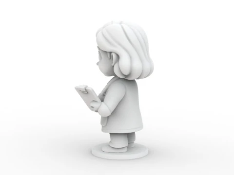 Cartoon Doctor Girl 3D Printable 3D print model 3D Print Model