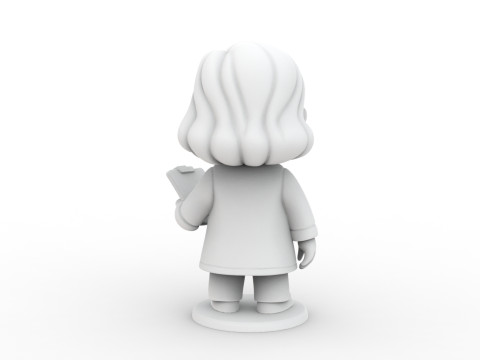 Cartoon Doctor Girl 3D Printable 3D print model 3D प्रिंट मॉडल