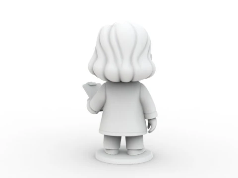 Cartoon Doctor Girl 3D Printable 3D print model 3D Print Model