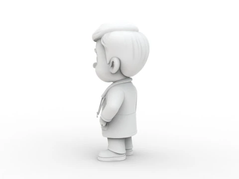 Cartoon Doctor 3D Printable 3D print model 3D Print Model