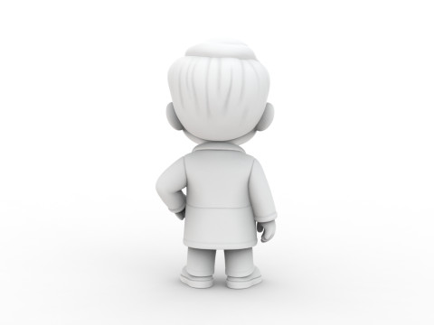 Cartoon Doctor 3D Printable 3D print model 3D Принт Модель