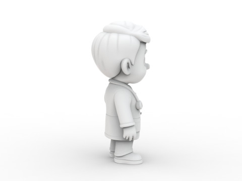 Cartoon Doctor 3D Printable 3D print model 3D Принт Модель