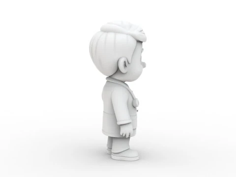 Cartoon Doctor 3D Printable 3D print model 3D Print Model