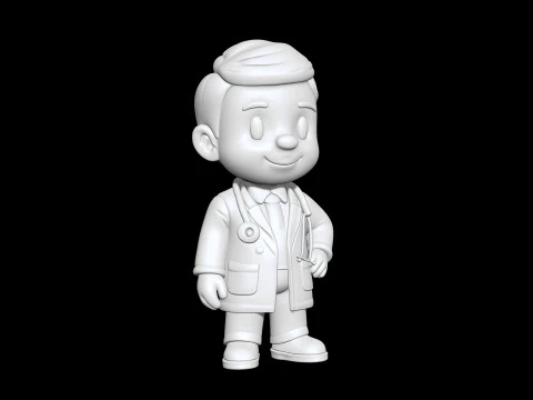 Cartoon Doctor 3D Printable 3D print model 3D Print Model