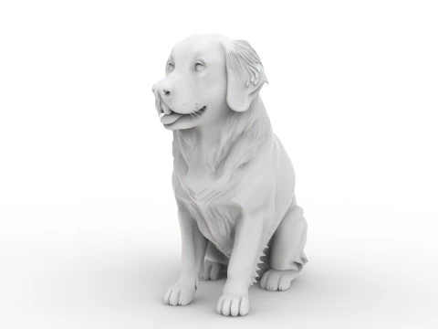 Golden Retriever 3D Printable 3D print model 3D Print Model
