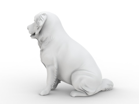 Golden Retriever 3D Printable 3D print model 3D Baskı Modeli