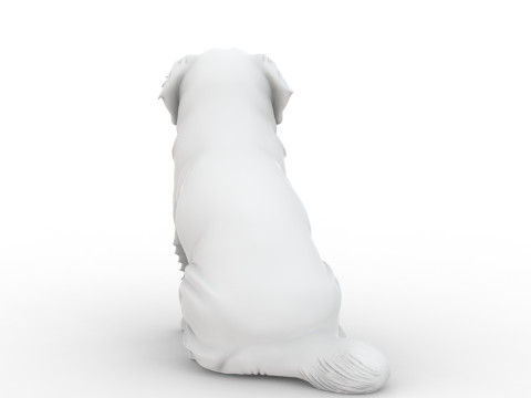 Golden Retriever 3D Printable 3D print model 3D Baskı Modeli