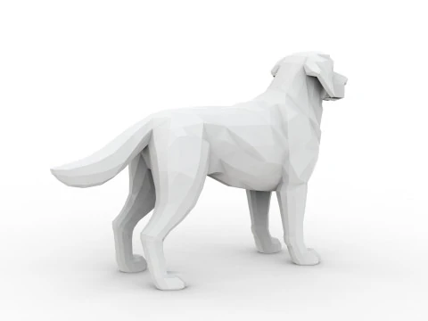 Low-Poly Dog 3D Printable 3D print model 3D Print Model