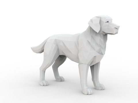 Low-Poly Dog 3D Printable 3D print model 3D Baskı Modeli
