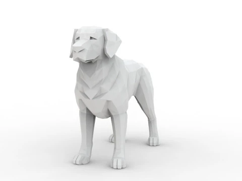 Low-Poly Dog 3D Printable 3D print model 3D Print Model