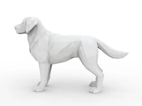 Low-Poly Dog 3D Printable 3D print model 3D Print Model