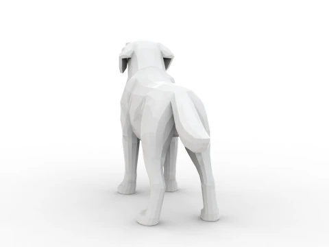Low-Poly Dog 3D Printable 3D print model 3D Print Model