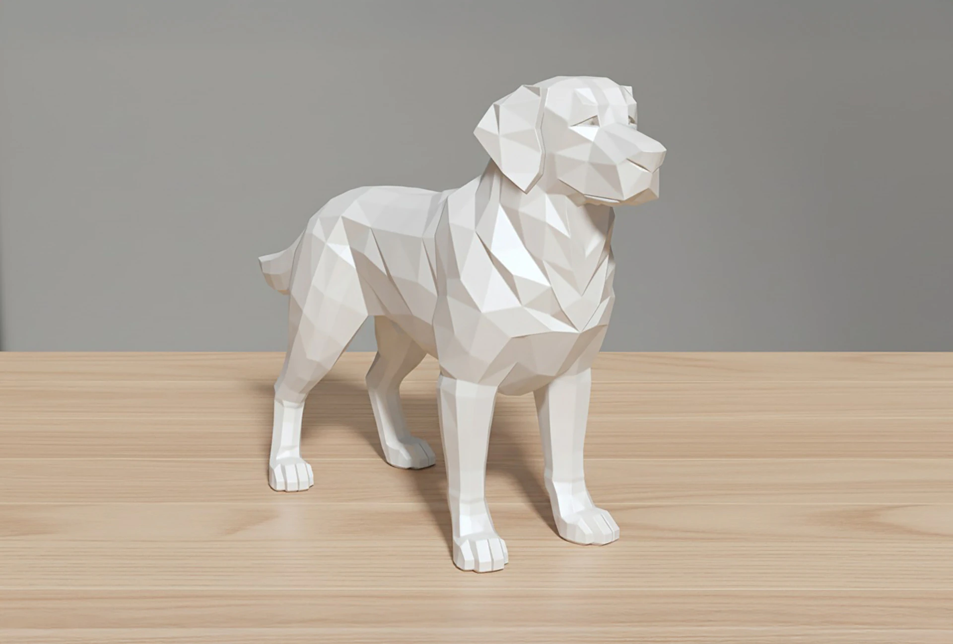 Low-Poly Dog 3D Printable 3D print model 3D Print Model .c4d .max .obj .3ds .fbx .stl .blend 