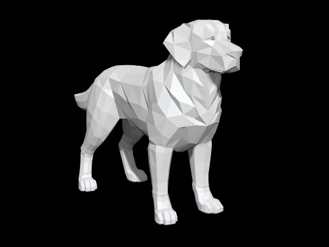 Low-Poly Dog 3D Printable 3D print model 3D Print Model