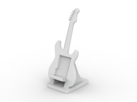 Guitar Stand 3D Printable 3D print model Modello di stampa 3D