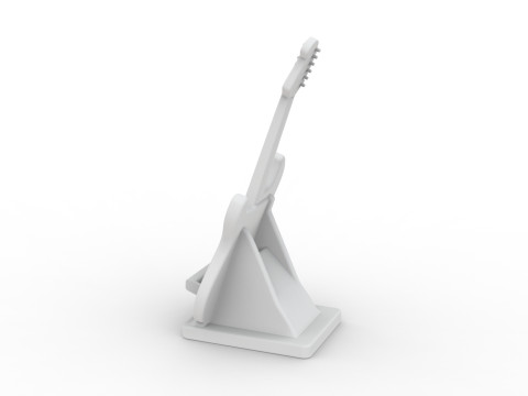 Guitar Stand 3D Printable 3D print model Modello di stampa 3D