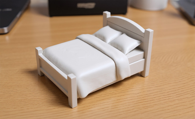 Low-Poly Bed 3D Printable 3D print model 3D Print Model .c4d .max .obj .3ds .fbx .stl .blend 