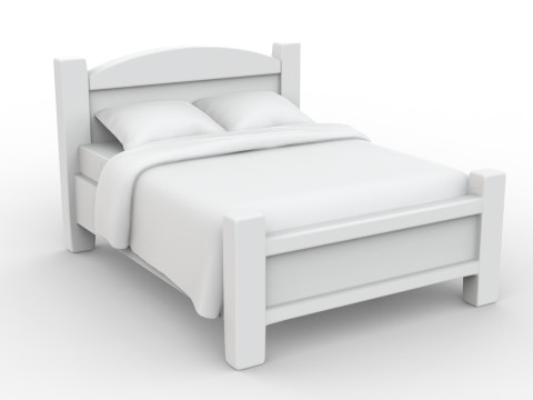 Low-Poly Bed 3D Printable 3D print model 3D Print Model
