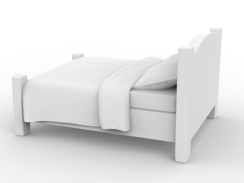 Low-Poly Bed 3D Printable 3D print model 3D Print Model