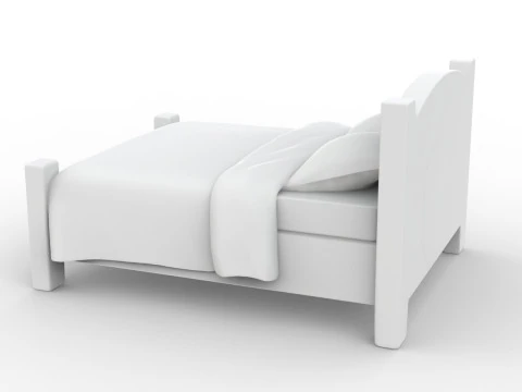 Low-Poly Bed 3D Printable 3D print model 3D Print Model