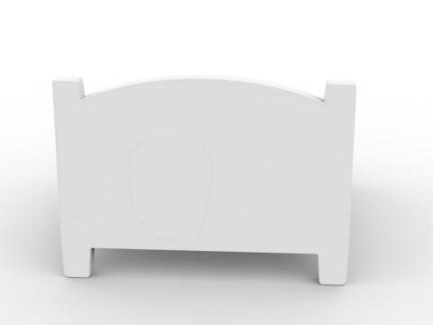 Low-Poly Bed 3D Printable 3D print model 3D Print Model