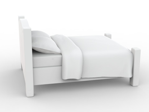 Low-Poly Bed 3D Printable 3D print model 3D Print Model