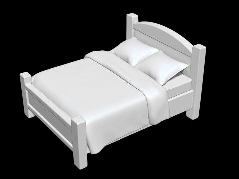 Low-Poly Bed 3D Printable 3D print model 3D Print Model