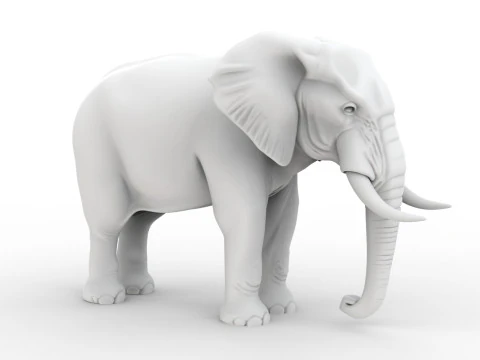 Realistic Elephant 3D Printable 3D print model 3D Print Model