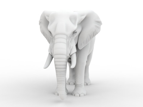 Realistic Elephant 3D Printable 3D print model 3D Druckmodell