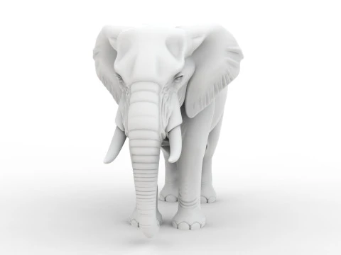 Realistic Elephant 3D Printable 3D print model 3D Print Model