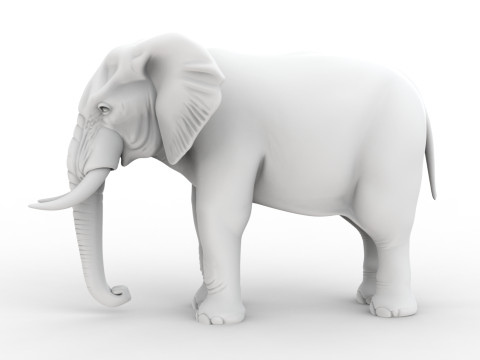 Realistic Elephant 3D Printable 3D print model 3D Druckmodell