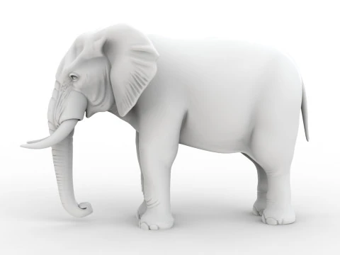 Realistic Elephant 3D Printable 3D print model 3D Print Model