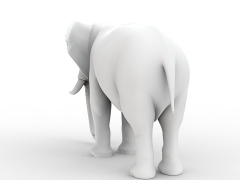 Realistic Elephant 3D Printable 3D print model 3D Druckmodell
