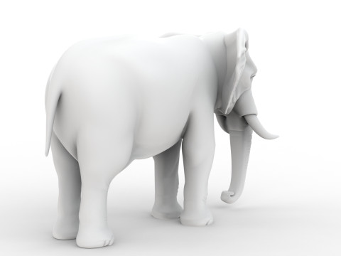 Realistic Elephant 3D Printable 3D print model 3D Druckmodell