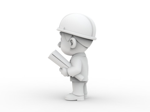 Cartoon Engineer 3D Printable 3D print model 3D Print Model