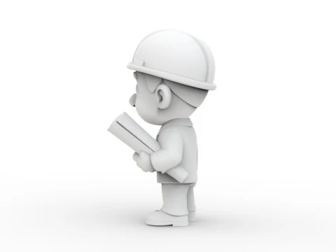 漫画エンジニア 3D 印刷可能な 3D プリント モデル 3Dプリントモデル