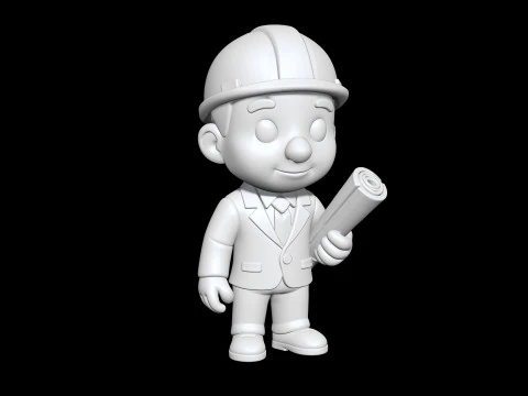 漫画エンジニア 3D 印刷可能な 3D プリント モデル 3Dプリントモデル